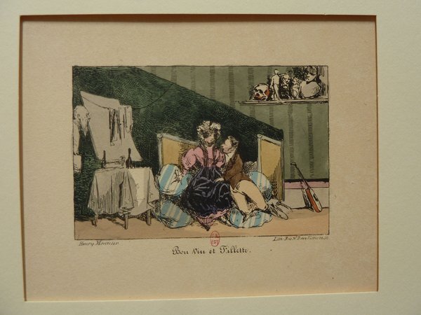  Artwork depicting a studio setting, featuring a woman, a man, and artistic elements. Elements suggest themes of romance and restoration. The space is filled with intricate details in a bohemian style.